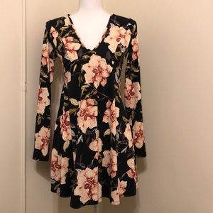 Black floral dress
